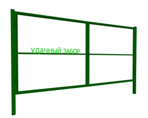 Каркас ворот распашных из трубы профильной 60*30*2, с двумя столбами 80*80*3 длина 3м (под бетонирование)